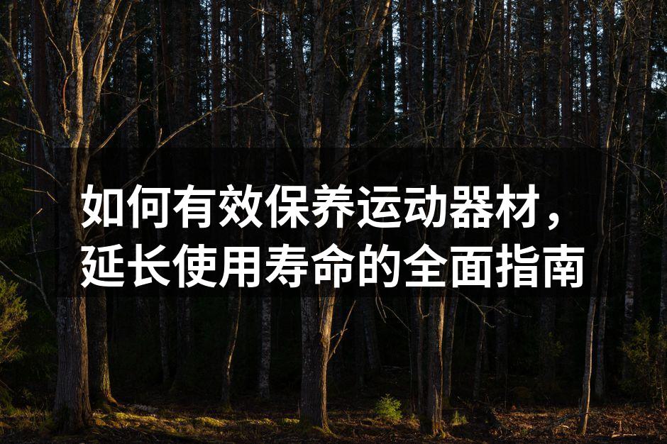 如何有效保养运动器材，延长使用寿命的全面指南